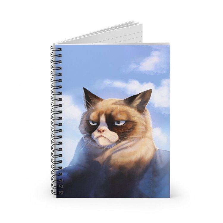 Grumpy Cat Meme Spiral Notebook