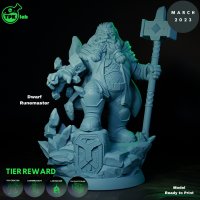 Dwarf Runemaster Figure (Unpainted)