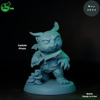 Catfolk Pirate Figure (Unpainted)