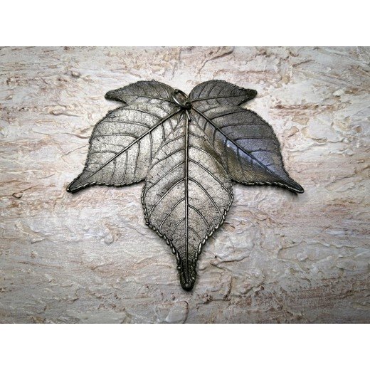 Silver Chestnut Leaf Pendant Necklace