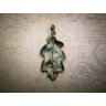 Green-gradient Oak Leaf Pendant Necklace
