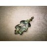 Green-gradient Oak Leaf Pendant Necklace