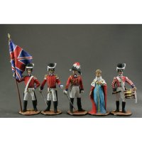 Handmade Englishmen With Queen 1812 Set Of 5 Figures