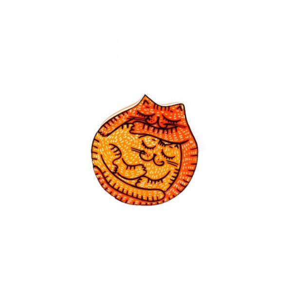 Tangle of Cats Brooch