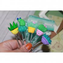 Cactus Set Of 5 Paperclip-Bookmarks