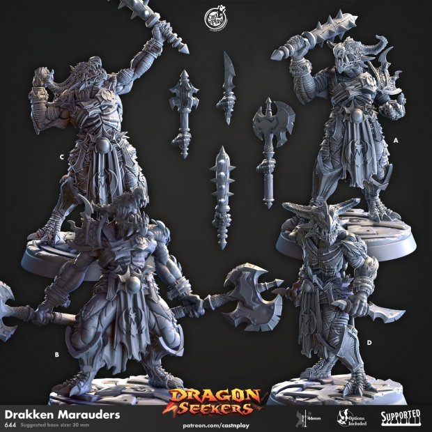 Drakken Marauders Figure (Unpainted)