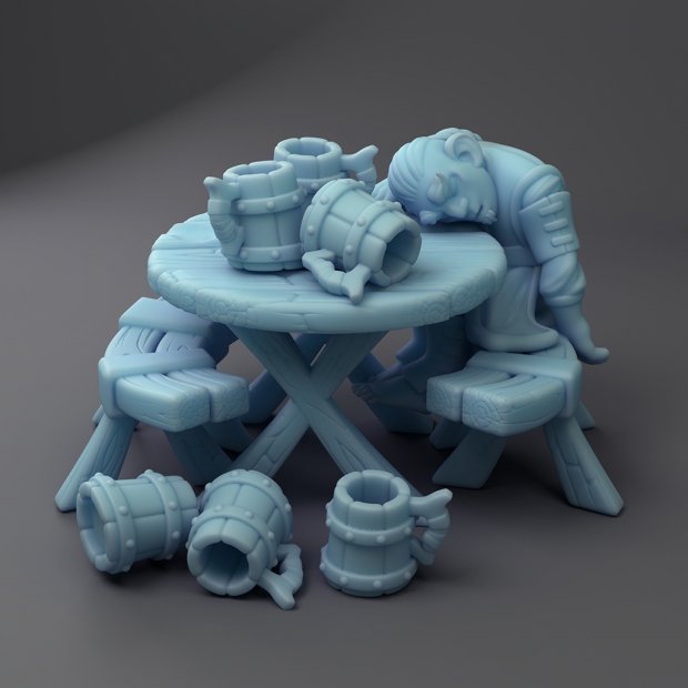 Drinking gnome Figure (Unpainted)