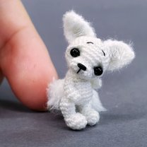 Micro White Fox Plush Toy