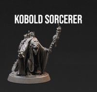 Kobold Sorcerer Grey Figure (Unpainted)