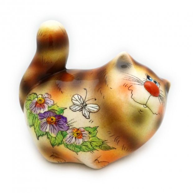 Painted Cat Figure
