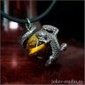 Salamander with Beads Pendant