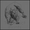Monstrous Owlbear Figure (Unpainted)