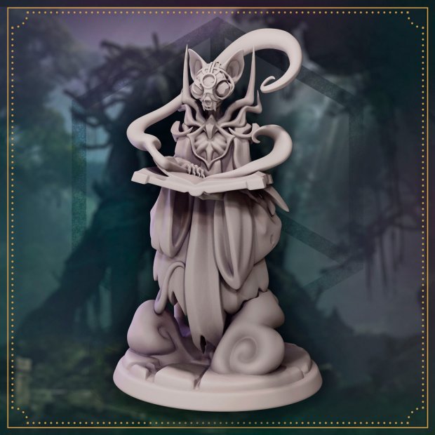 Murrdekin, the lich cat Figure (Unpainted)
