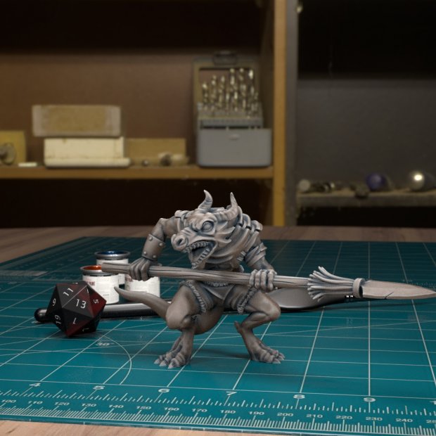 Kobold with a spear Figure (Unpainted)