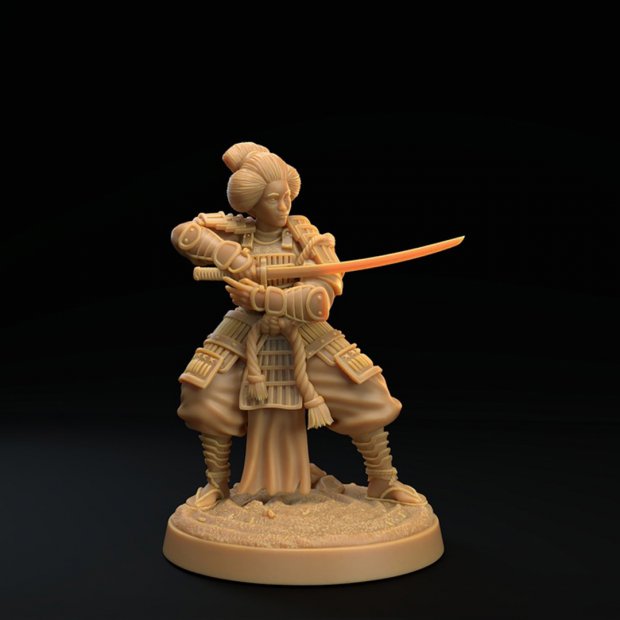Samurai woman Figure (Unpainted)