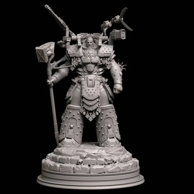 Headless Warrior Metal Man Figure (Unpainted)