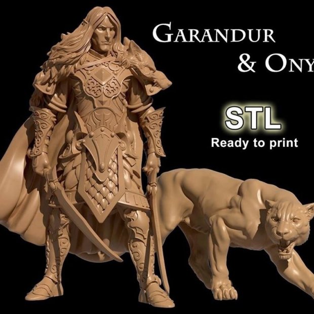 Garandur & Onyx Figure (Unpainted)
