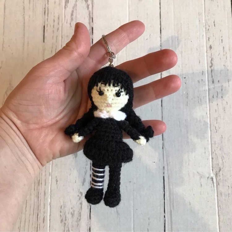 Wednesday (TV) Knitted Keychain