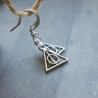 Handmade Harry Potter - Deathly Hallows V.2 Earrings