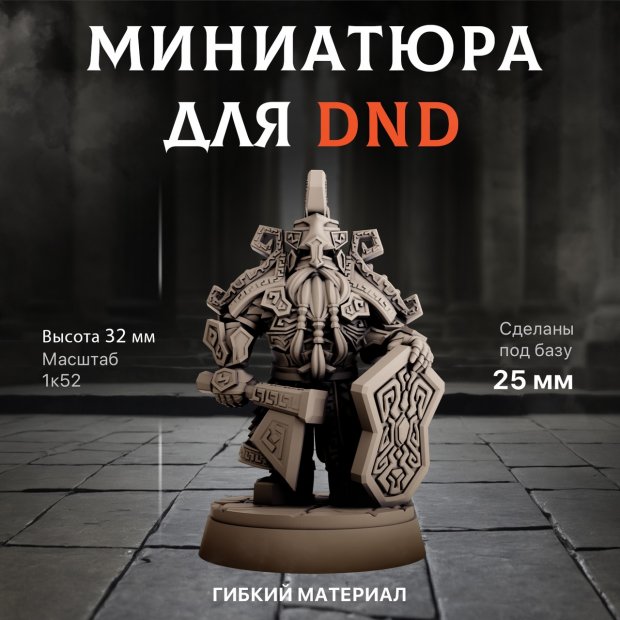 Dwarf with an ax Figure (Unpainted)