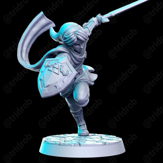 Link (Human, Paladin) Figure (Unpainted)
