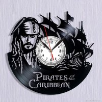 Handmade Pirates of the Caribbean - Jack Sparrow Vinyl Wall Clock