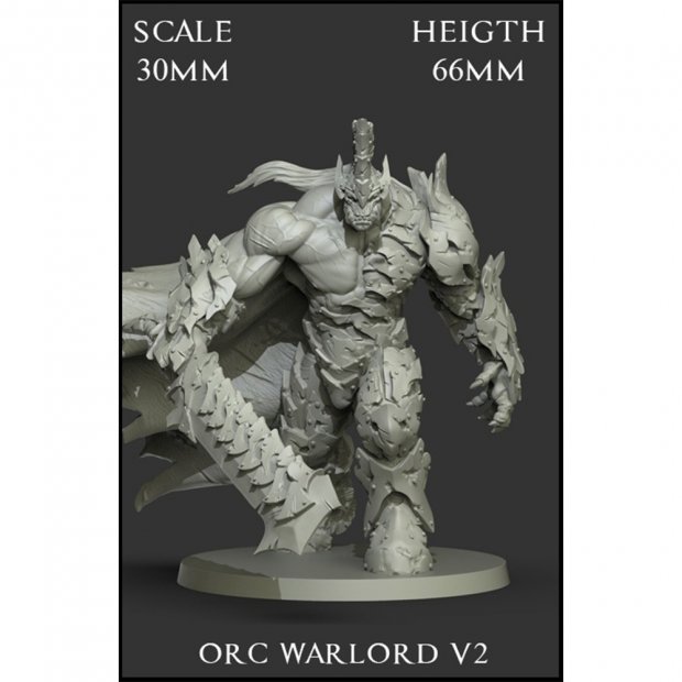 Orc Warlord Figure (Unpainted)