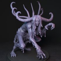 Ancient Witch Crouched Figure (Unpainted)