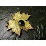 Autumn Maple Leaf With Eye Pendant Necklace