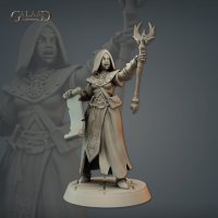 Priestess with a Staff and Parchment Figure (Unpainted)