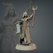 Priestess with a Staff and Parchment Figure (Unpainted)