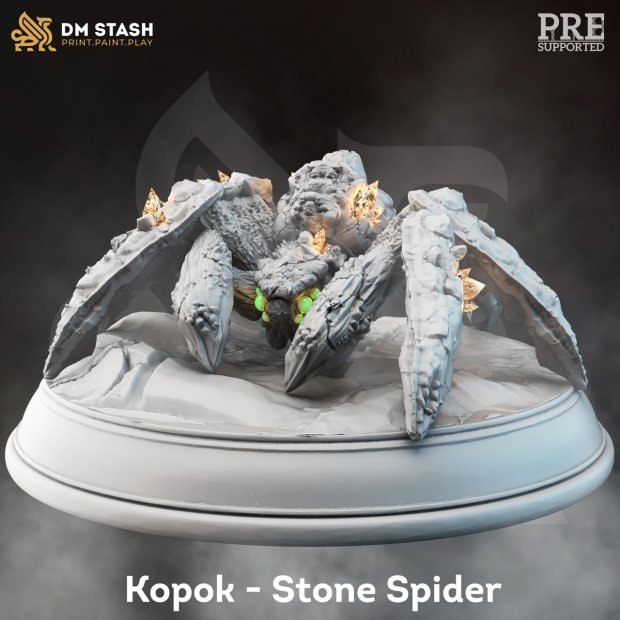 Kopok - Stone Spider Figure (Unpainted)