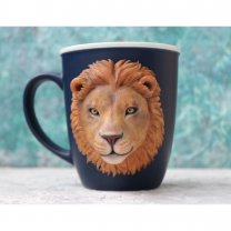 Lion Mug With Decor