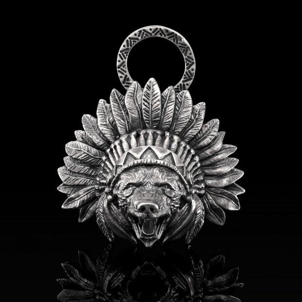 Bear Chief Keychain