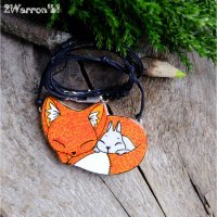 Fox and Rabbit Necklace