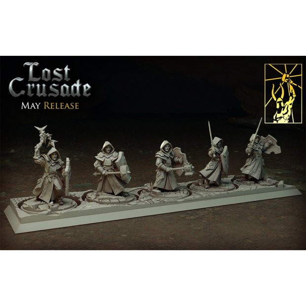Warriors of the Order of Light with shields Figure (Unpainted)