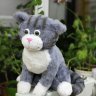 Striped Grey Cat Soft Toy