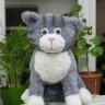 Striped Grey Cat Soft Toy