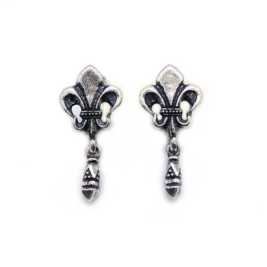 Handmade Heraldic Lily Earrings