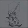 The Yuan-Ti Warrior from the Hissing Spiral Figure (Unpainted)