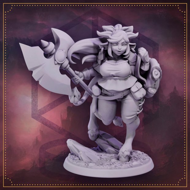 Belle, fighting cow Figure (Unpainted)