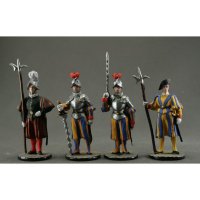 Vatican Guard Set Of 4 Figures