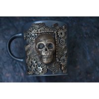 Steampunk Skull Mug With Decor