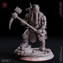 Dwarf Miner Figure (Unpainted)