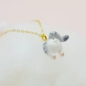 Tabby Cat Butt Pendant Necklace