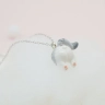 Tabby Cat Butt Pendant Necklace