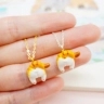Tabby Cat Butt Pendant Necklace