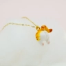 Tabby Cat Butt Pendant Necklace