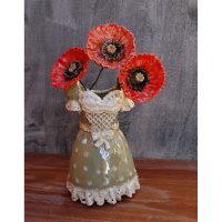Dress With Poppies Vase