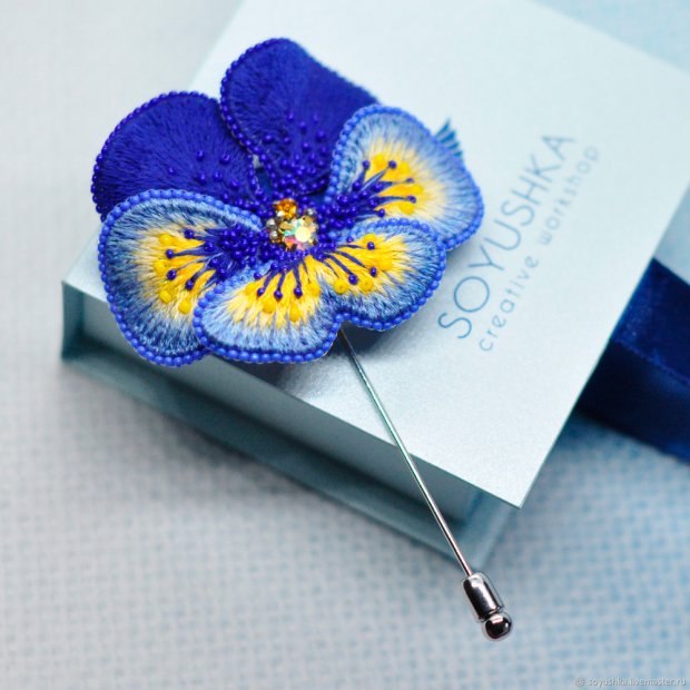 Pansies Brooch - Needle